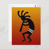 Southwest Design Dancing Kokopelli Briefkaart (Voorkant / Achterkant)
