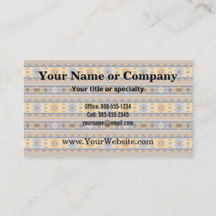 Southwest Design Gold Blue Grey Tribal Patroon Visitekaartje