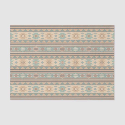 Southwest Design Green Brown Tan Tissuepapier (Voorkant)