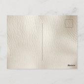 Southwest Faux Brown Leather Koeienhuid Flowers Briefkaart (Achterkant)