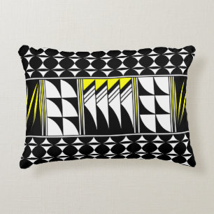 Southwest Feather Blessing in Yellow Accent Kussen