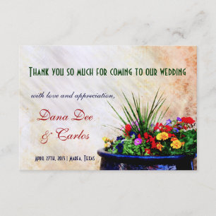 Southwest-geïnspireerde Wedding Gift Bag Hartelijk Bedankkaart