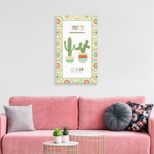 Southwest Geo IX | Lookin Sharp Canvas Afdruk (Insitu (Woonkamer))