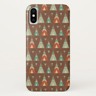 Southwest Geo Step Blauwgroen theepatroon iPhone X Hoesje