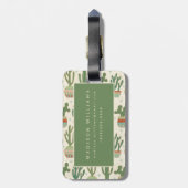 Southwest Geo Step | Cactus Pattern Bagagelabel (Achterkant verticaal)
