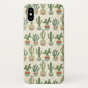 Southwest Geo Step Cactus Pattern iPhone X Hoesje
