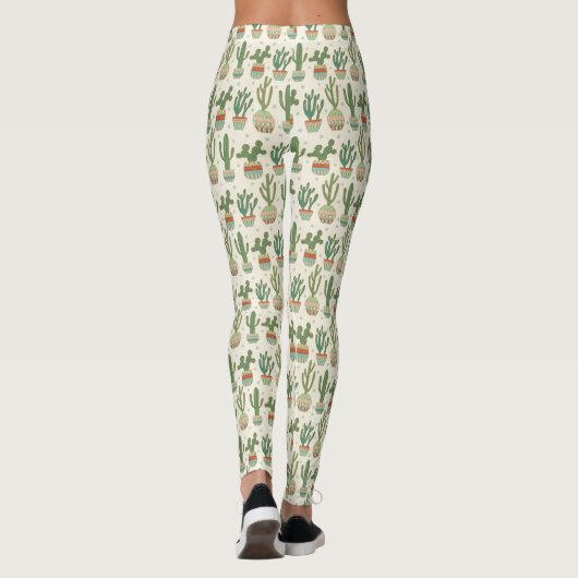 Southwest Geo Step | Cactus Pattern Leggings (Achterkant)