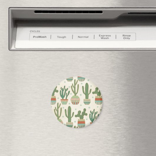 Southwest Geo Step | Cactus Pattern Magneet (Insitu (Vaatwasser))