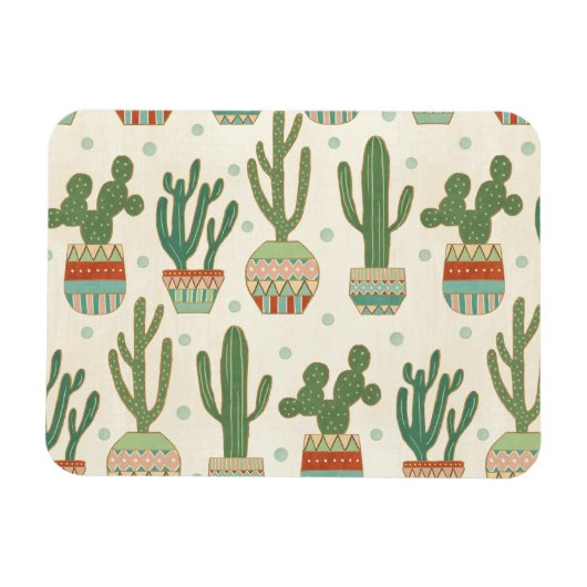 Southwest Geo Step | Cactus Pattern Magneet (Horizontaal)
