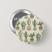 Southwest Geo Step | Cactus Pattern Ronde Button 5,7 Cm (Voorkant /achterkant)
