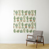 Southwest Geo Step | Cactus Pattern Wandkleed (In Situ (horizontaal))