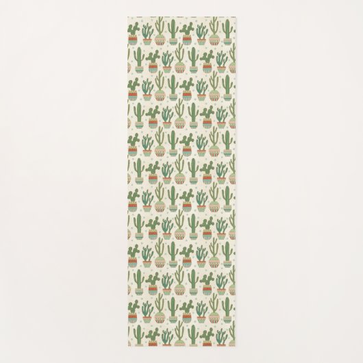 Southwest Geo Step | Cactus Pattern Yogamat (Voorkant)