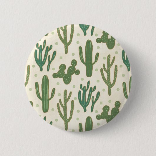 Southwest Geo Step | Duurzame Cactus Patroon Ronde Button 5,7 Cm (Voorkant)