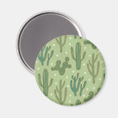Southwest Geo Step | Groen cactus-patroon Magneet (Voorkant / Achterkant)