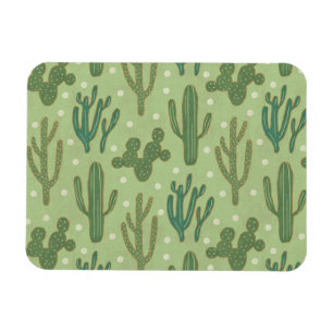 Southwest Geo Step   Groen cactus-patroon Magneet