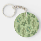 Southwest Geo Step | Groen cactus-patroon Sleutelhanger (Voorkant)