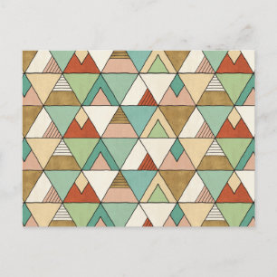 Southwest Geo Step   Hand Drawn Tribal Pattern Briefkaart