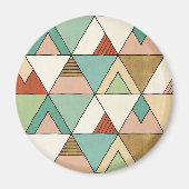 Southwest Geo Step | Hand Drawn Tribal Pattern Magneet (Voorkant)