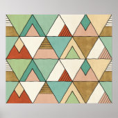 Southwest Geo Step | Hand Drawn Tribal Pattern Poster (Voorkant)