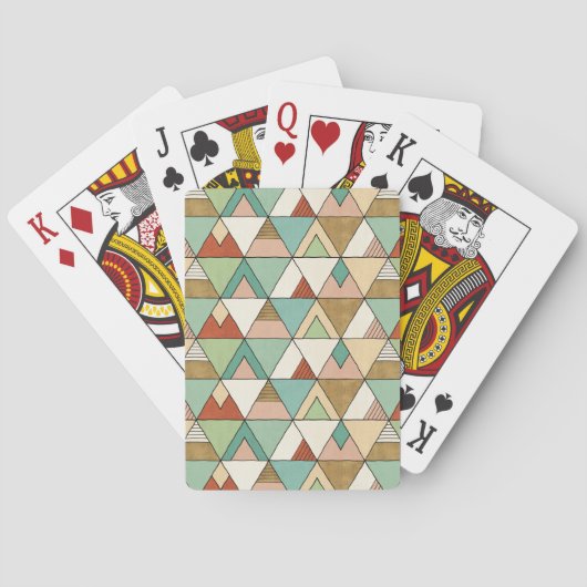 Southwest Geo Step | Hand Drawn Tribal Pattern Speelkaarten (Achterkant)