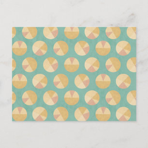 Southwest Geo Step   Oranje en groen cirkelpatroon Briefkaart