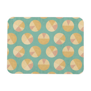 Southwest Geo Step   Oranje en groen cirkelpatroon Magneet