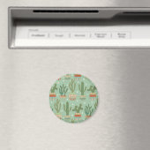 Southwest Geo Step | Potted Cactus Pattern Magneet (Insitu (Vaatwasser))