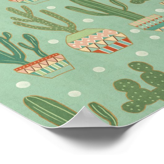 Southwest Geo Step | Potted Cactus Pattern Poster (Hoek)