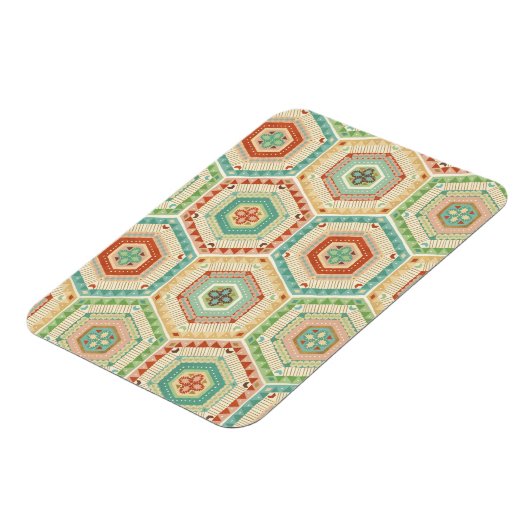 Southwest Geo Step | Southwest Hexagon Pattern Magneet (Linkerzijde)