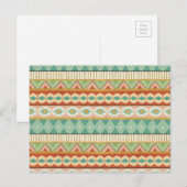 Southwest Geo Step | Waterverf Tribaal Patroon Briefkaart (Voorkant / Achterkant)