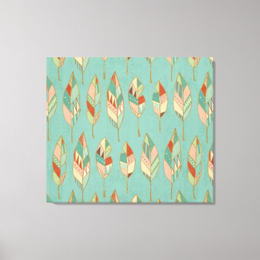 Southwest Geo Step | Waterverf Vuurpatroon Canvas Afdruk (Voorkant)