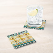 Southwest Geometry III Vierkante Kartonnen Onderzetter (Insitu)