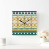 Southwest Geometry III Vierkante Klok (Huis)