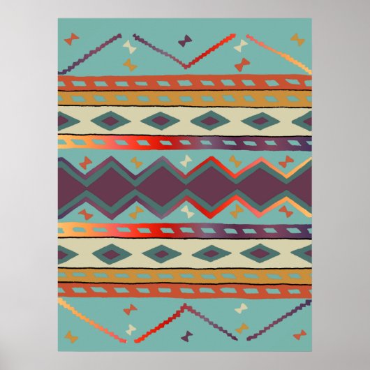 Southwest Indian Blanket Design Print (Voorkant)