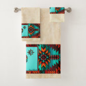 Southwest Kokopelli Bath Towel Set Bad Handdoek (Insitu)