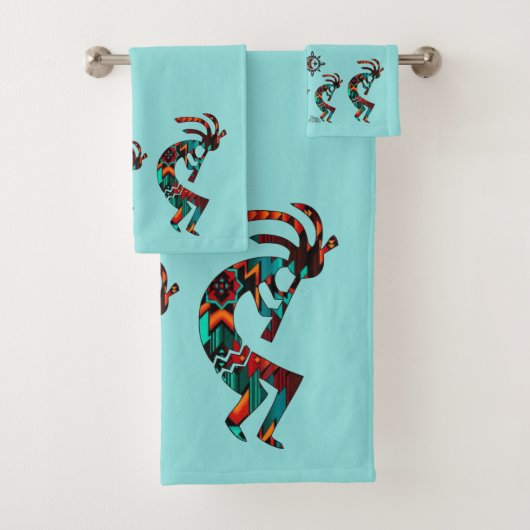 Southwest Kokopelli Bath Towel Set Bad Handdoek (Insitu)