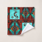 Southwest Kokopelli Bath Towel Set Bad Handdoek (Wasdoekje)