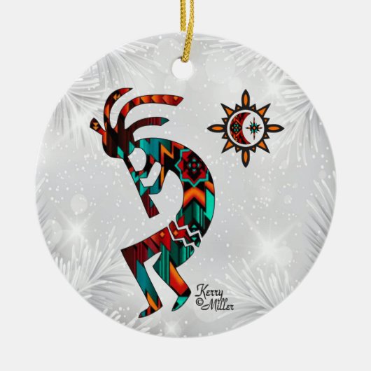 Southwest Kokopelli Ceramic Ornament (Voorkant)