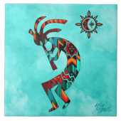 Southwest Kokopelli Ceramic Tile Tegeltje (Voorkant)