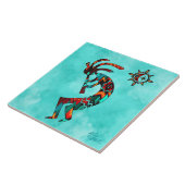 Southwest Kokopelli Ceramic Tile Tegeltje (Zijkant)