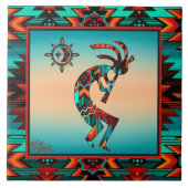 Southwest Kokopelli CERAMIC TILE Tegeltje (Voorkant)