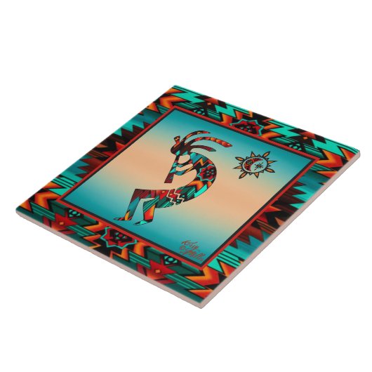 Southwest Kokopelli CERAMIC TILE Tegeltje (Zijkant)