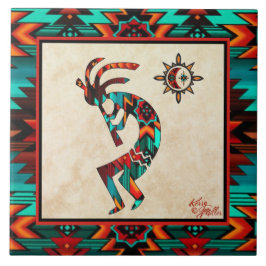 Southwest Kokopelli CERAMIC TILE Tegeltje