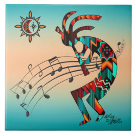 Southwest Kokopelli Ceramic Tile Tegeltje