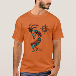 Southwest Kokopelli die de Flute T-Shirt speelt