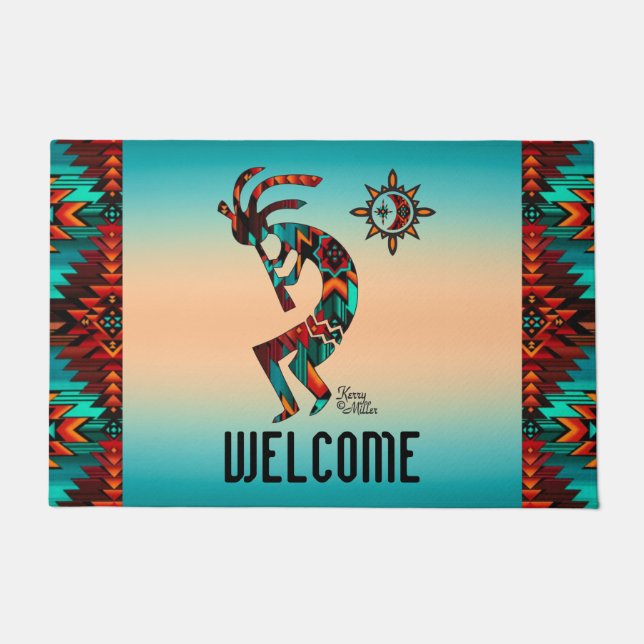 Southwest Kokopelli Doormat Deurmat (Voorkant)