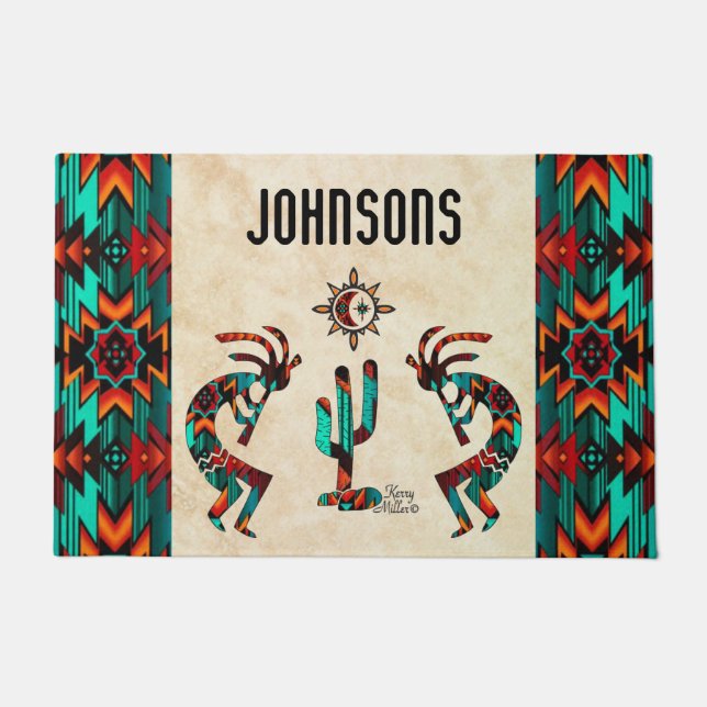 Southwest Kokopelli Doormat Deurmat (Voorkant)