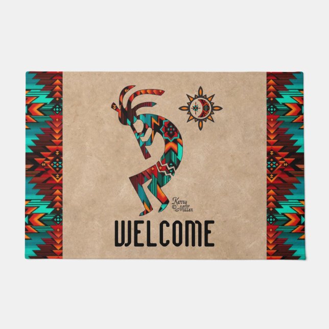 Southwest Kokopelli Doormat Deurmat (Voorkant)