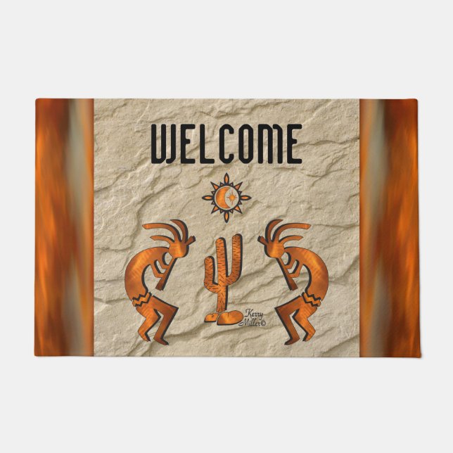 Southwest Kokopelli Doormat Deurmat (Voorkant)