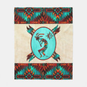 Southwest Kokopelli Fleece Blanket Deken (Voorkant)